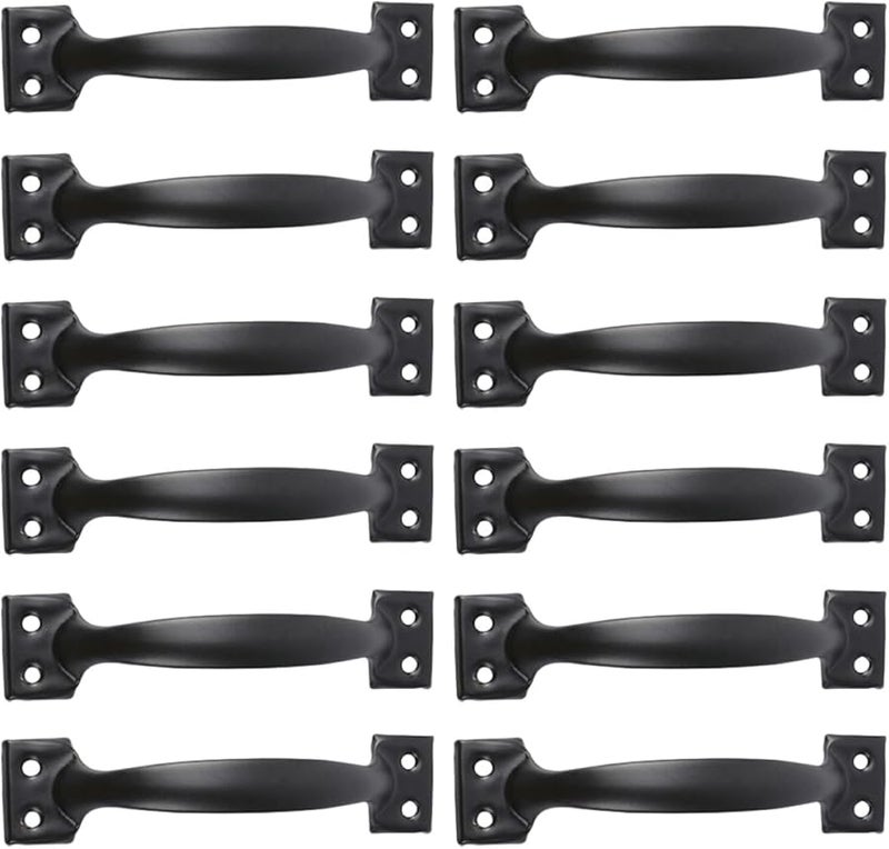 Vintage Black Bow Shaped Kitchen Cabinet Handles And Drawer Knobs 12pcs 6 Inch - Image 1